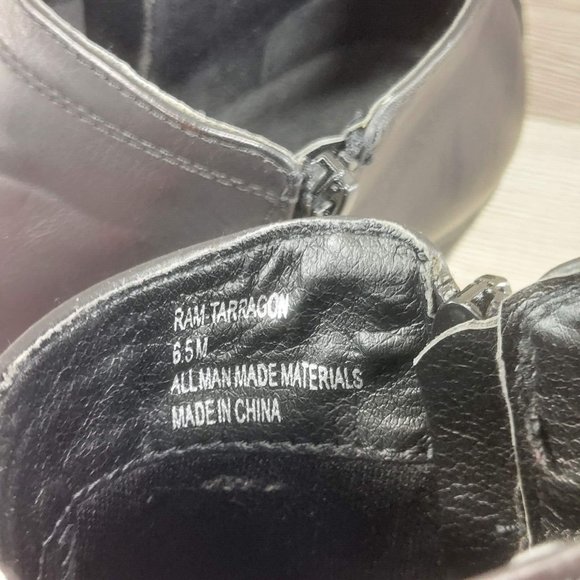 Rampage Black Ankle Botties Boot 1" Heels Side Zip Women's Shoe Shoes Size 6.5M - Picture 9 of 11